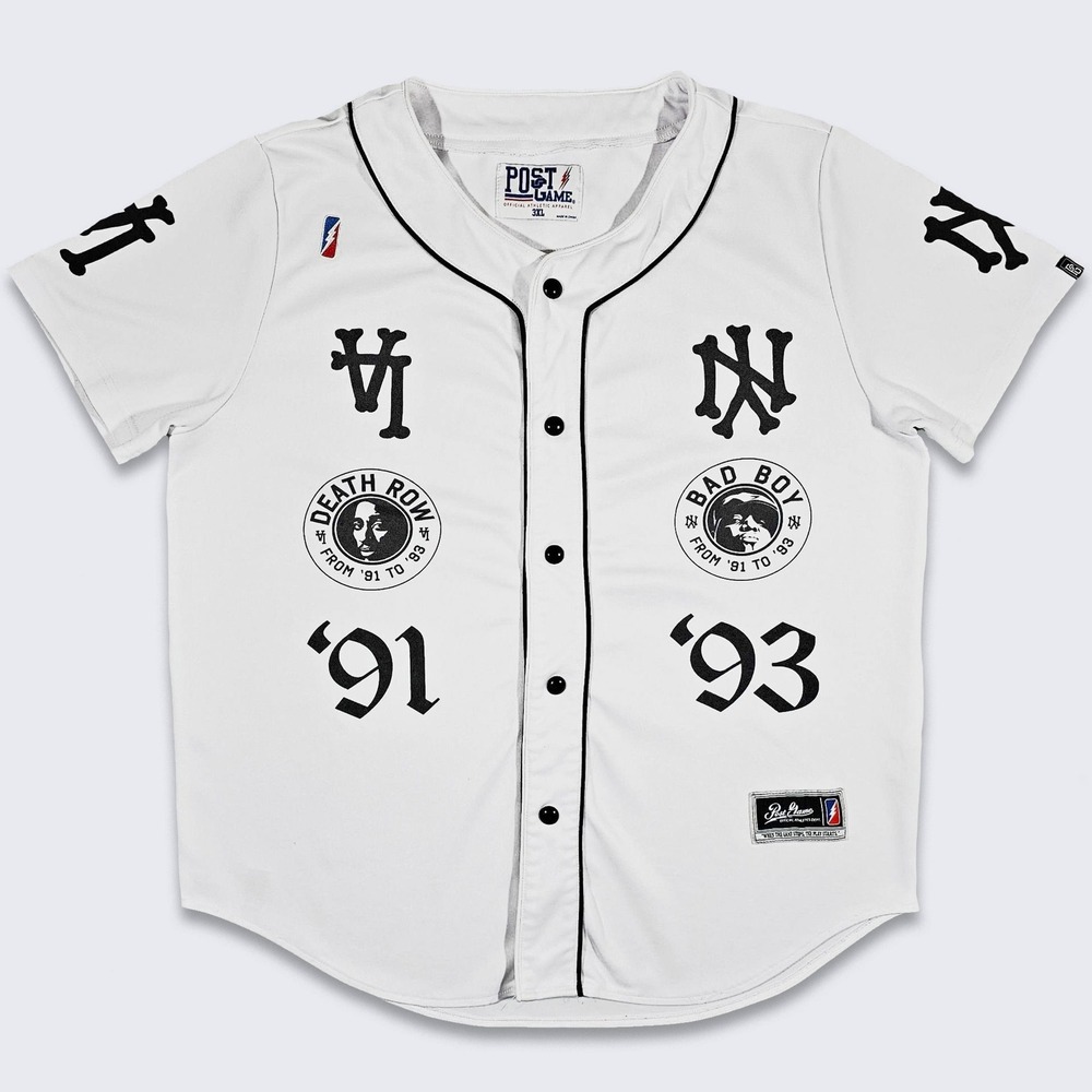 2Pac vs Notorious BIG Vintage Post Game Jersey-Death Row vs Bad Boy Records